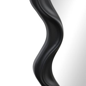 Mirror made of liquid polypropylene in black color 26x2.7x39cm