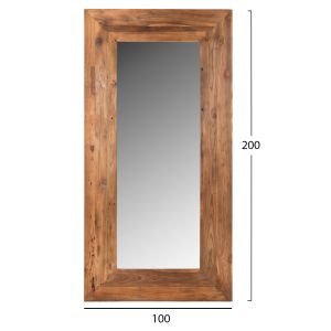 Mirror with teak frame Yorkshire Naturally Hm4266 200x100cm
