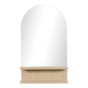 Mirror with shelf Mensola Mdf in natural shade 45.7x12.7x76.2cm