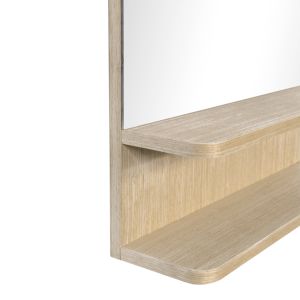 Mirror with shelf Mensola Mdf in natural shade 45.7x12.7x76.2cm