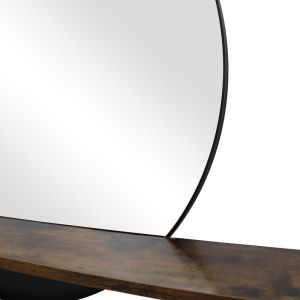 Mirror with shelf Salmin metal in black shade 80x10x60cm