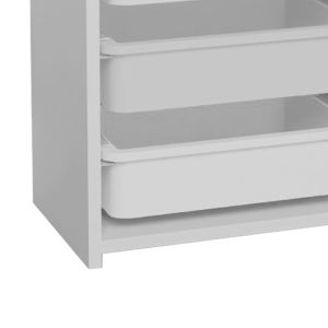 Toily white melamine organizer 45x30x75cm