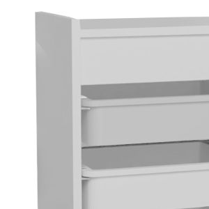 Toily white melamine organizer 45x30x75cm