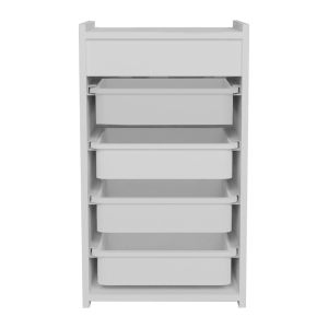 Toily white melamine organizer 45x30x75cm