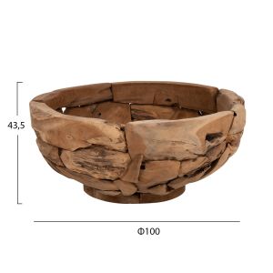 Base for coffee table made of teak wood in natural color Naturally D100x43.5hcm Hm4279 the top is not included!