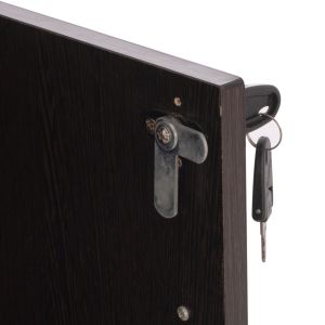 Office bookcase Caitlyn wenge color with 2 doors 80x40x180cm Hm2014,02