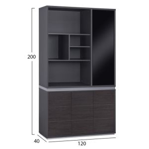 Офис библиотека Rosewood 120x40x200cm HM2091r
