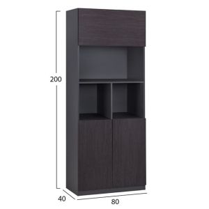 Office bookcase Rosewood 80x40x200cm Hm2089