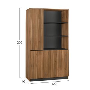 Office bookcase Supreme 120x40x200cm Hm2353