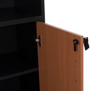 Office bookcase in oak color with 2 doors 80x40x180cm Hm2014,01