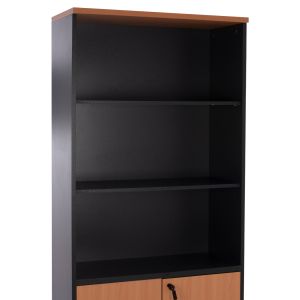 Office bookcase in oak color with 2 doors 80x40x180cm Hm2014,01
