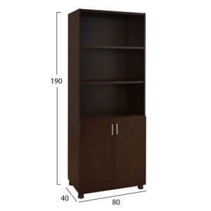 Office bookcase in wine color 80x40x190cm Hm2055,12