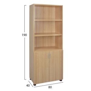 Office bookcase in oak color 80x40x190cm Hm2055,11