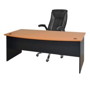 Office desk 180x93.5x74.6cm in gray-oak Hm2017.01