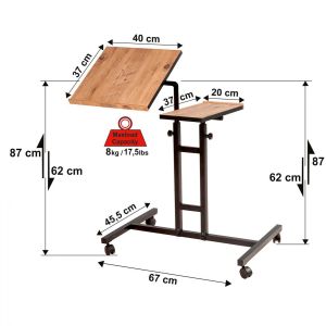 Office desk 67x45.4x62-87cm Hm8977.01