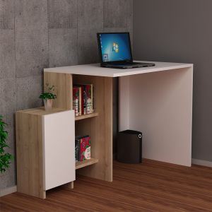 Офис бюро Kely в цвят бял дъб 113х45х74cm