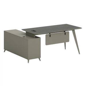 Office desk Luxseries 180x140x75cm swivel corner in mocha and ash Hm2116