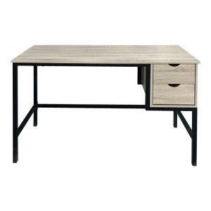 Ramen office desk in Sonoma color with black metal legs 120x48x76cm