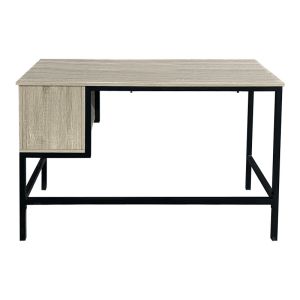 Ramen office desk in Sonoma color with black metal legs 120x48x76cm