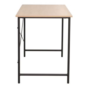 Senzia office desk in natural color with black metal 120x60x75cm
