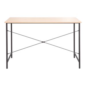Senzia office desk in natural color with black metal 120x60x75cm