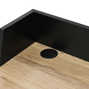 Офис бюро Zervan в цвят дъб с черни метални крака 80x50x84см