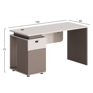 Офис бюро ляв шкаф Newline Hm18274l меламин в кремав бяло-светло кафяво 120x60x75всм.