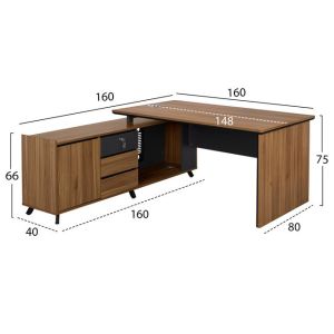Office desk with swivel corner Supreme 160x160x75cm Hm2348