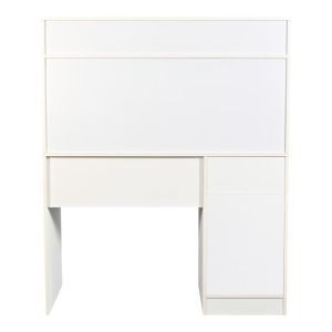 Офис бюро с рафт Secreta в бял цвят 110x50x135см