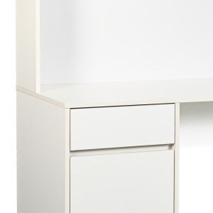 Офис бюро с рафт Secreta в бял цвят 110x50x135см