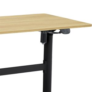 Office desk with adjustable height with Karla Sonoma-black 120x60x72/115cm