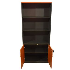 Офис етажерка Hm2014,03 с 2 врати цвят череша 80χ40χ180cm