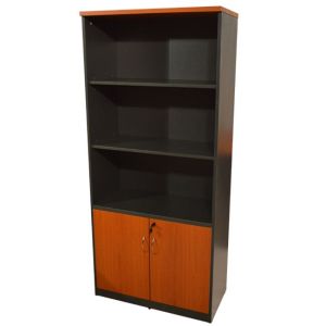 Офис етажерка Hm2014,03 с 2 врати цвят череша 80χ40χ180cm