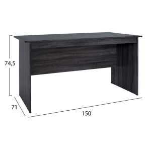 Office set 2 pieces desk and cabinet in gray color Hm10337,01