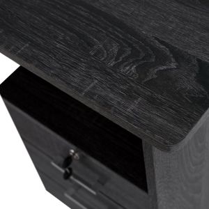 Office set 2 pieces desk and cabinet in gray color Hm10337,01