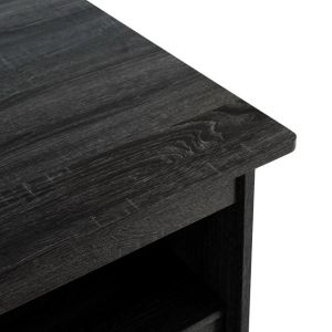 Office set 2 pieces desk and cabinet in gray color Hm10337,01