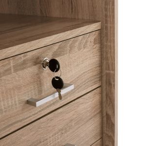 Office set 2 pieces desk and cabinet in sonoma color Hm10337,02