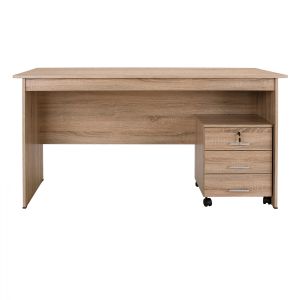 Office set 2 pieces desk and cabinet in sonoma color Hm10337,02