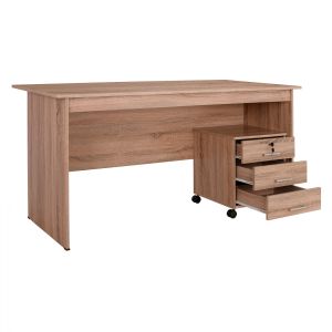 Office set 2 pieces desk and cabinet in sonoma color Hm10337,02