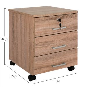 Office set 2 pieces desk and cabinet in sonoma color Hm10337,02