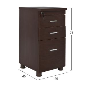 Office set 3 pieces in wenge color Hm10203,02l