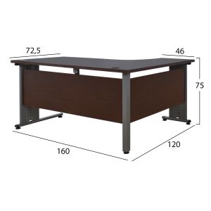 Office set 3 pieces in wenge color Hm10204,02l