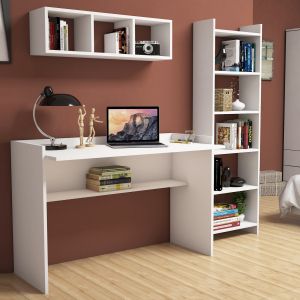 Office composition 3 parts, melamine in white color Hm11776,11