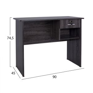Office melamine with drawer gray color 90x45x74.5cm Hm2283.01