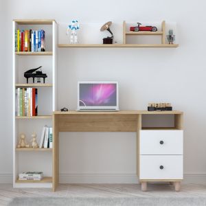 Office module Kontor Sonoma-white 160x50x162cm