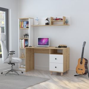 Office module Kontor Sonoma-white 160x50x162cm