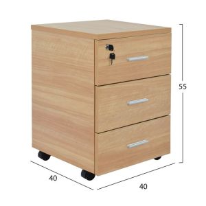 Office professional drawer in oak color 40x52x60cm Hm2048,11