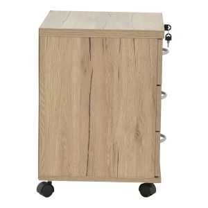 Office chest on wheels professional Anze natural melamine 48x38x53cm