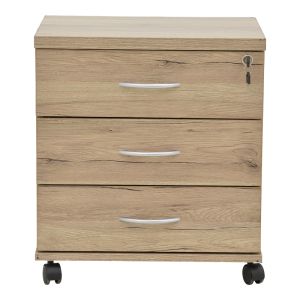 Office chest on wheels professional Anze natural melamine 48x38x53cm