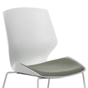 Office chair 'genuine' Pp white-gray